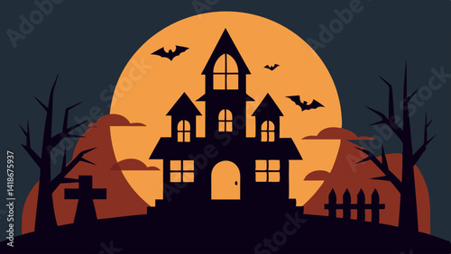 Haunted Asylum Background for Halloween Design