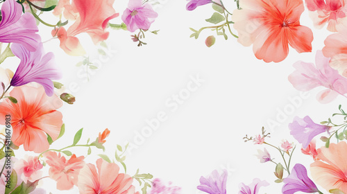 Elegant wedding invitation card background . Minimal hand painted watercolor botanical flowers texture template background. Design for wedding, vip cover, poster, rsvp moderncard.Valentine's Day