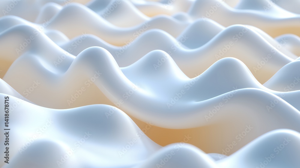 Fototapeta premium Abstract flowing shapes in soft gradients