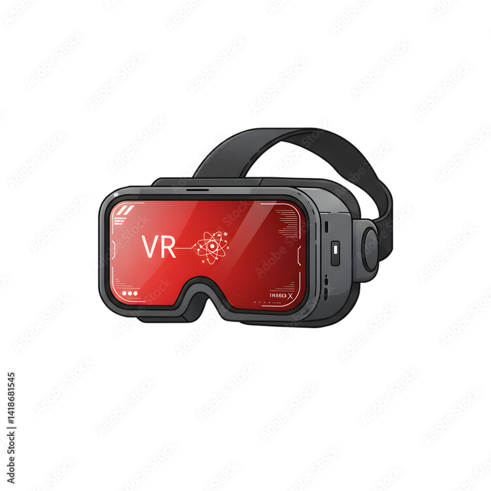 Fototapeta premium Immersive Virtual Reality Headset Icon High-Quality Vector Illustration for Digital Projects