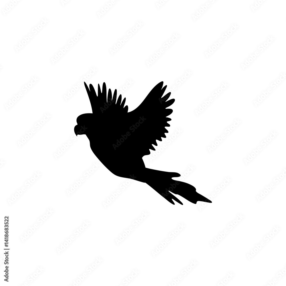 Obraz premium Parrot bird silhouette vector 