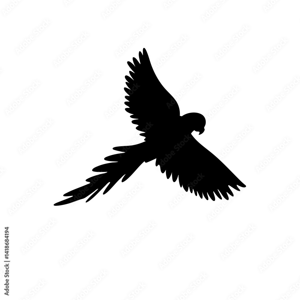 Obraz premium Parrot bird silhouette vector 
