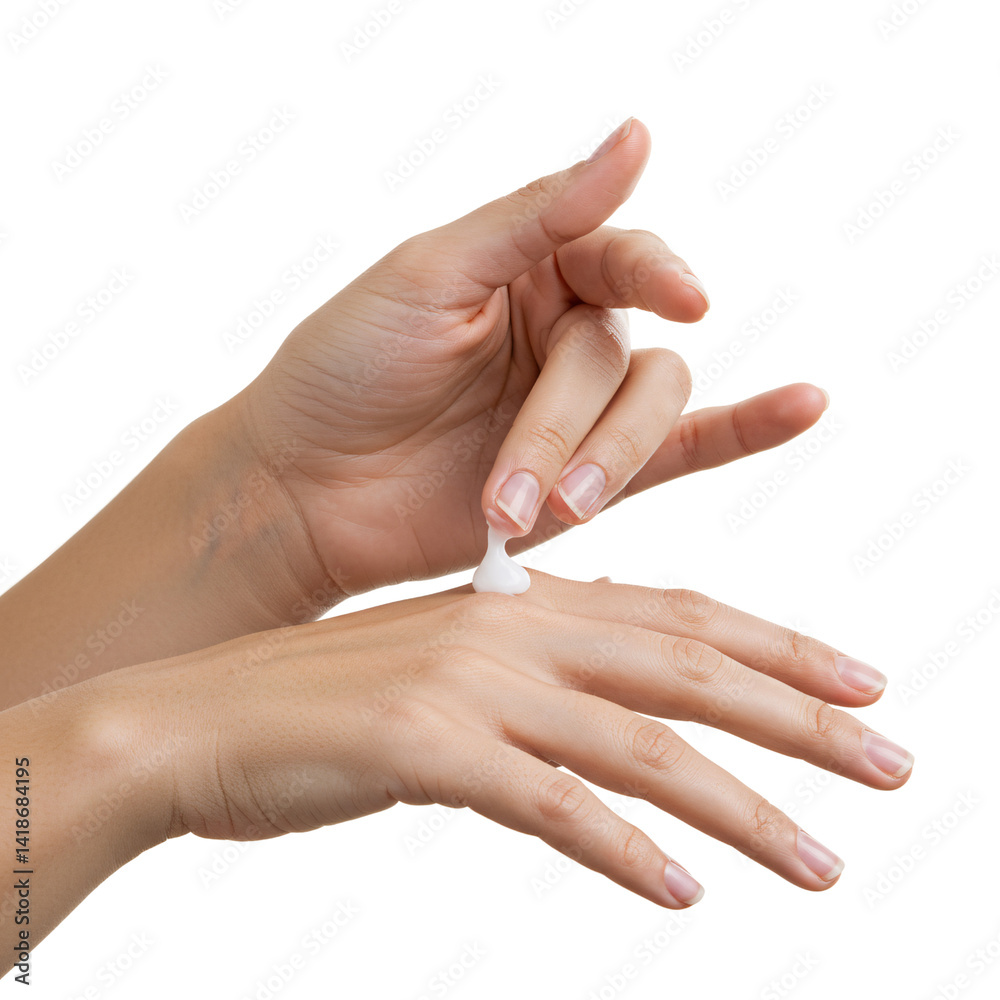 Applying Moisturizing Cream Soft, Smooth Hands Applying Moisturizing Cream Soft, Smooth Hands