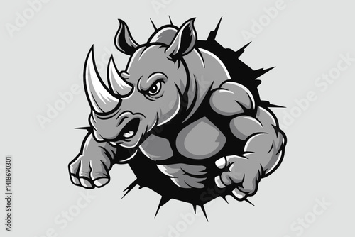 rhinoceros illustration vector