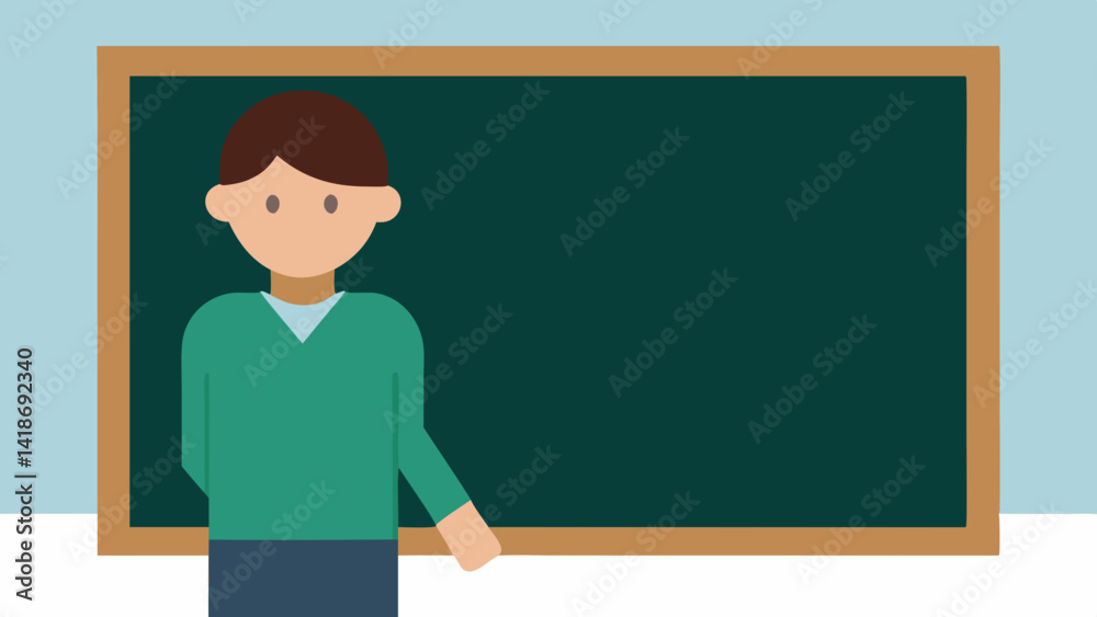 teacher with blackboard teacher with blackboard