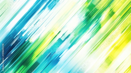 Vibrant Abstract Diagonal Lines in Blue and Green Shades