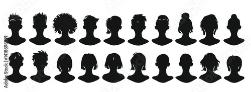 set of people head