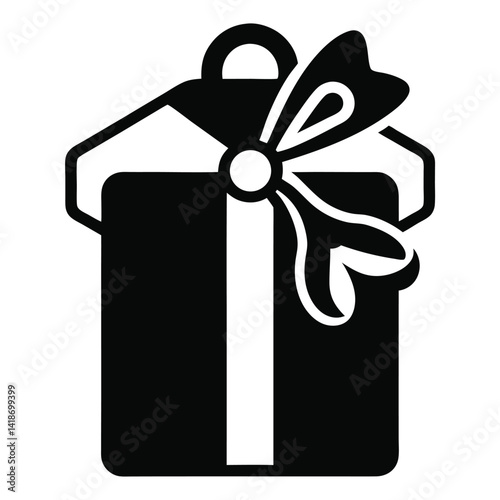 gift label silhouette graphic