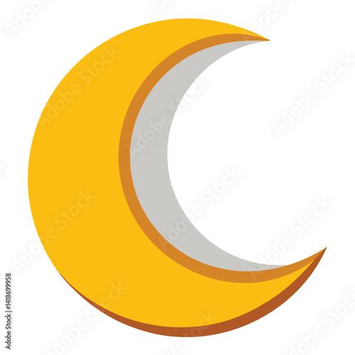 crescent moon outline symbol