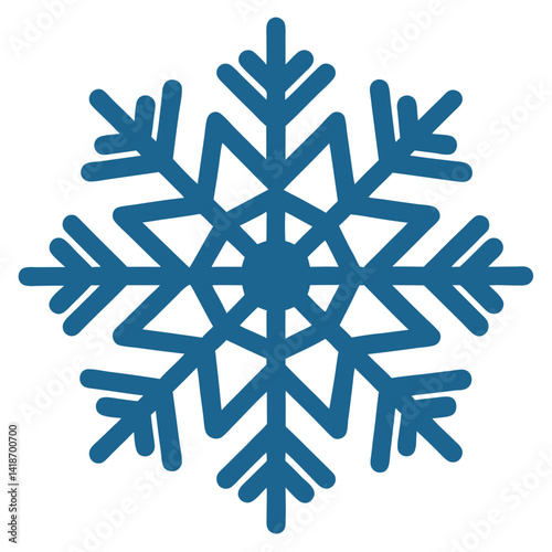 winter snowflake outline icon photo