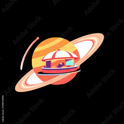 Retro Diner on Saturn's Rings