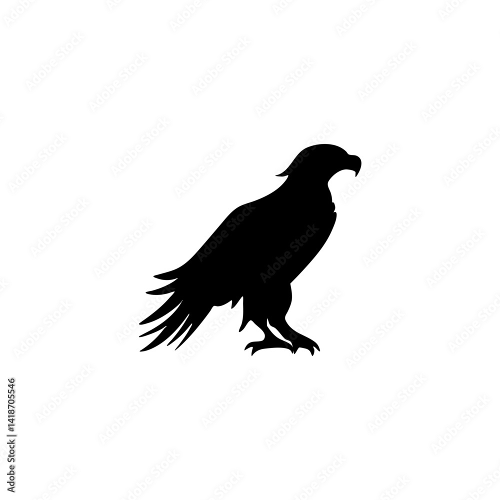 Obraz premium Eagle silhouette vector icon