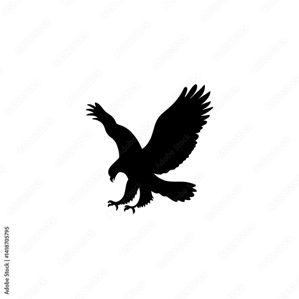 Eagle silhouette vector icon Eagle silhouette vector icon
