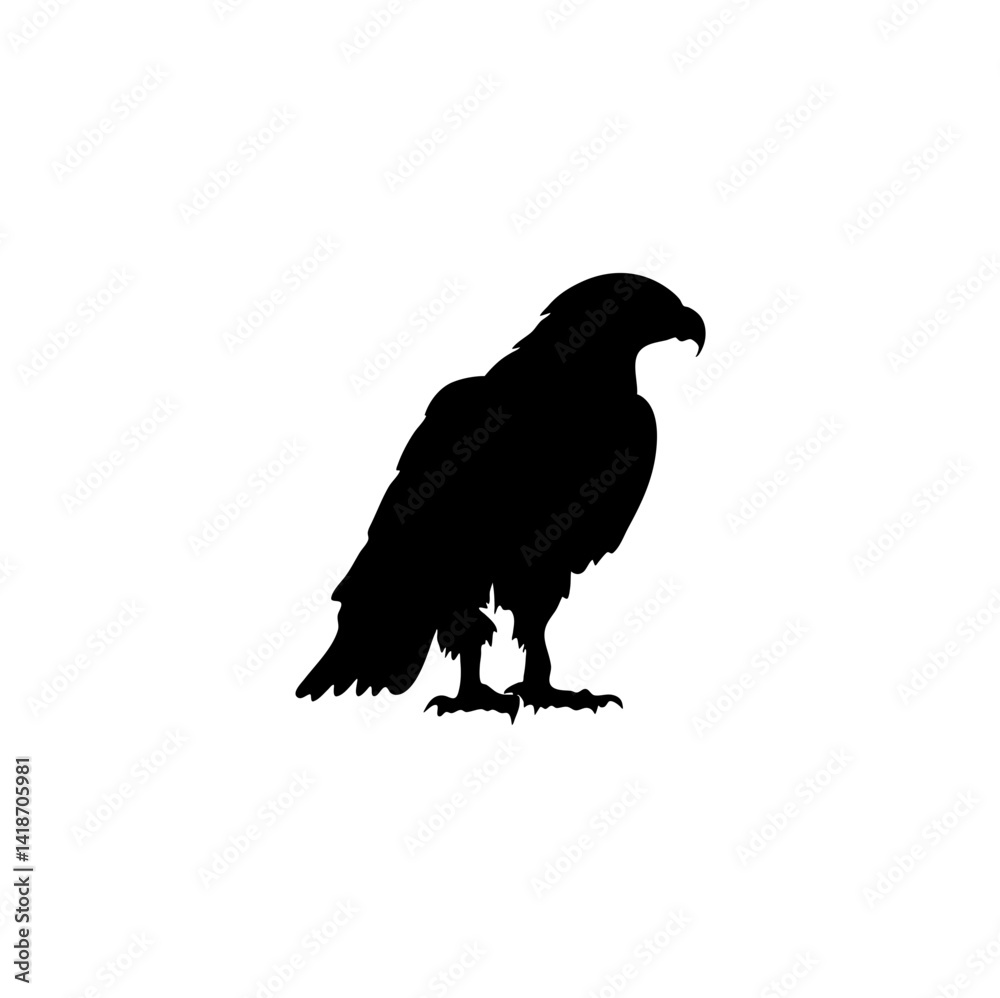 Obraz premium Eagle silhouette vector icon