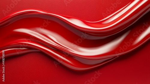 Abstract red liquid flowing design