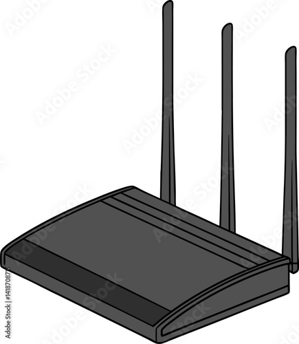 wireless router vector icon on white background