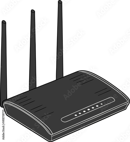 wireless router vector icon on white background