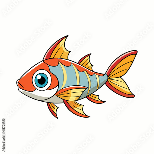 gold fish isolated on white