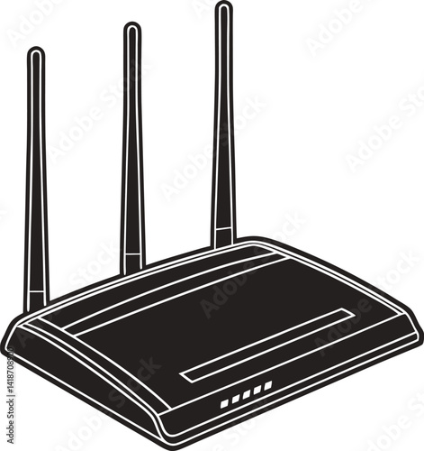 wireless router vector icon on white background