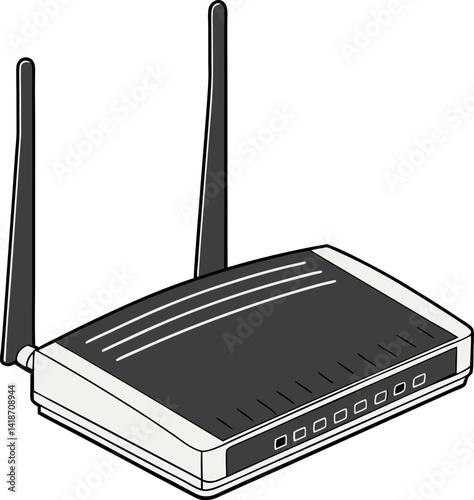 wireless router vector icon on white background