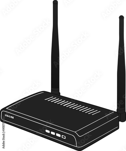 wireless router vector icon on white background