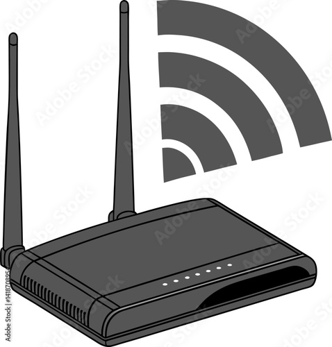 wireless router vector icon on white background