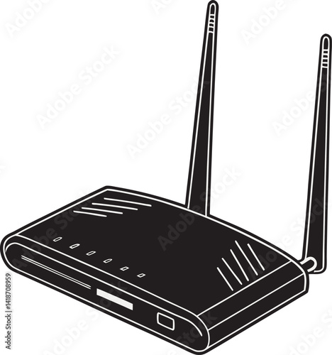 wireless router vector icon on white background