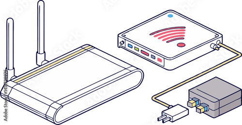 wireless router vector icon on white background