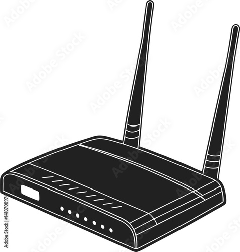 wireless router vector icon on white background