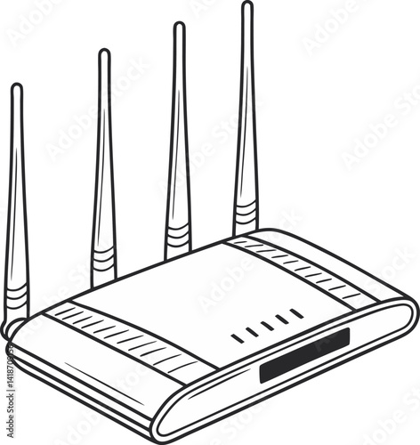 wireless router vector icon on white background