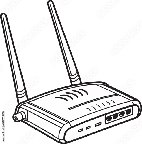 wireless router vector icon on white background
