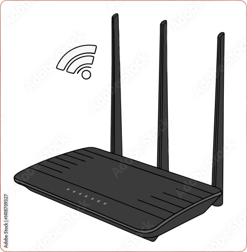 wireless router vector icon on white background