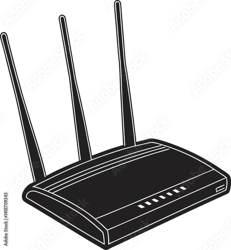 wireless router vector icon on white background