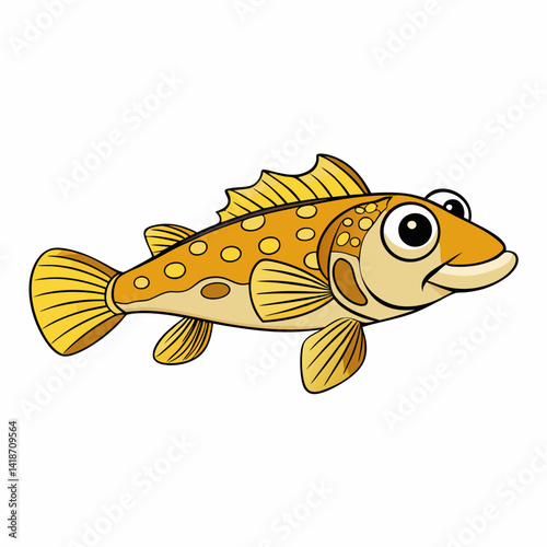 gold fish isolated on white
