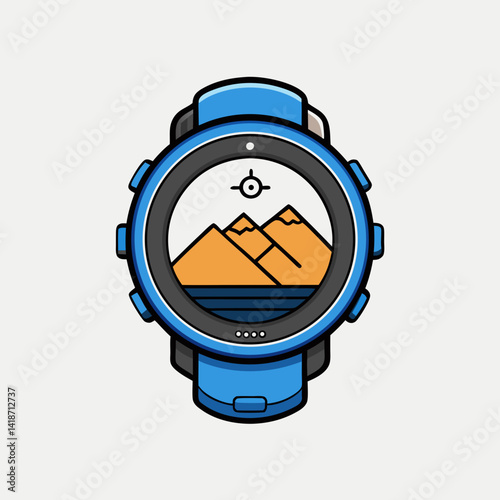 vector illustration of a watch