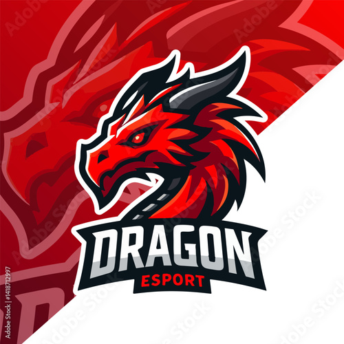 Wallpaper Mural dragon mascot logo vector illustration Torontodigital.ca