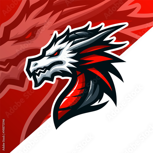 Wallpaper Mural dragon mascot logo vector illustration Torontodigital.ca