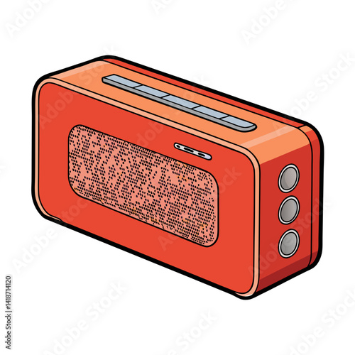 red retro radio