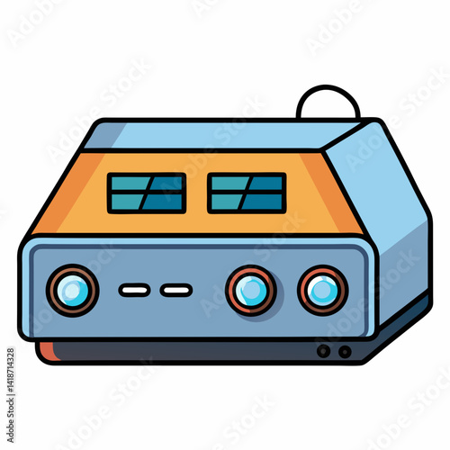 vector illustration of a retro radio