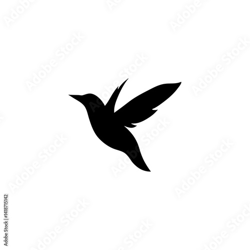 Flying bird silhouettes
