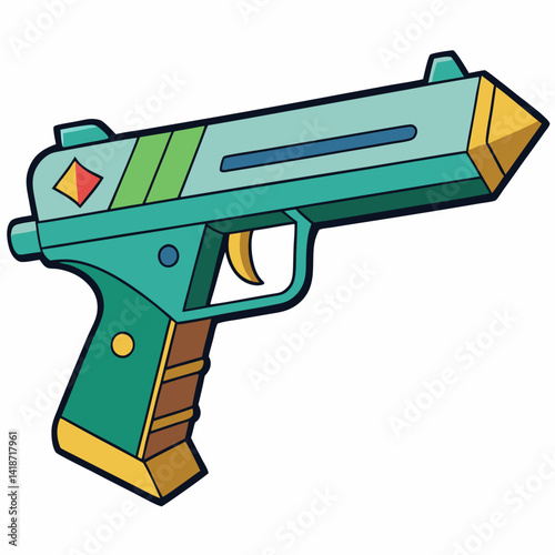 hand drawn gun