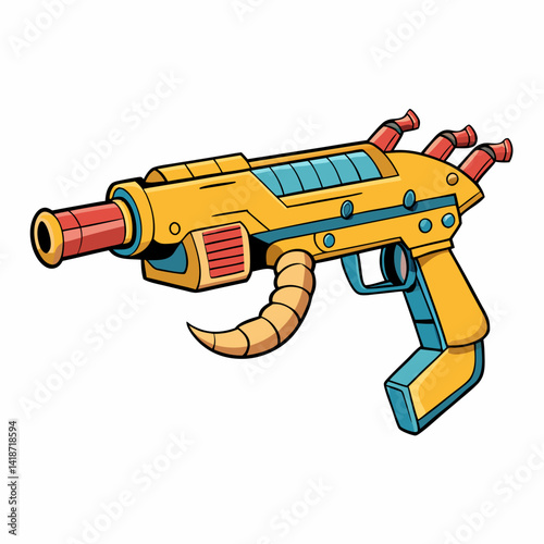 toy gun isolated on white