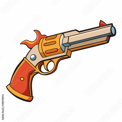 toy gun isolated on white
