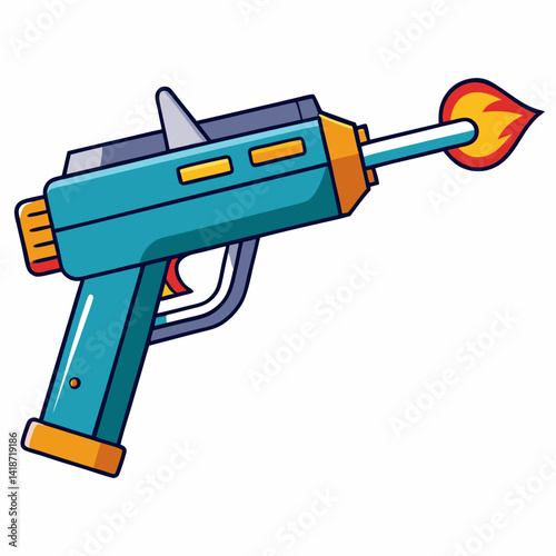 vector illustration of a gun