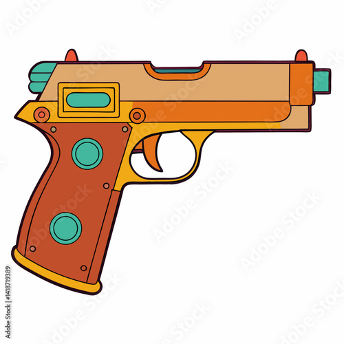 toy gun isolated on white