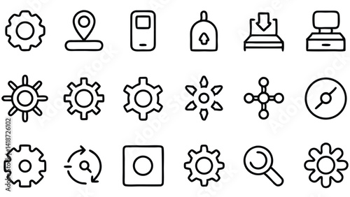 Collection of Hand Drawn Outline Icons for Web and App Design