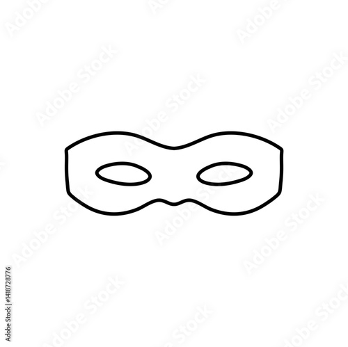 Black outline masquerade carnival mask
