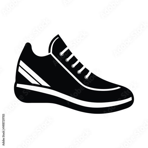 shoes icon of silhouette vector illustration