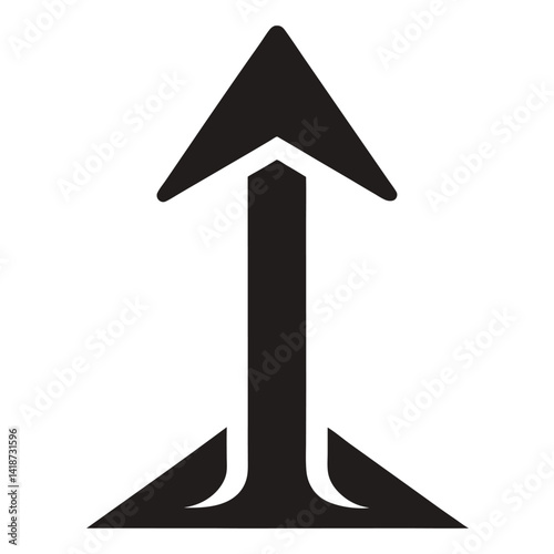 arrow up silhouette vector icon