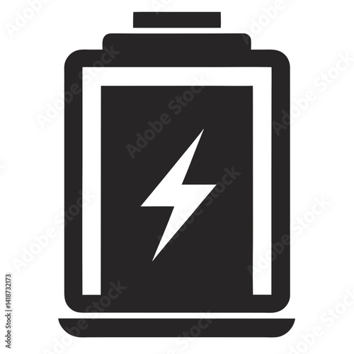 battery silhouette vector icon